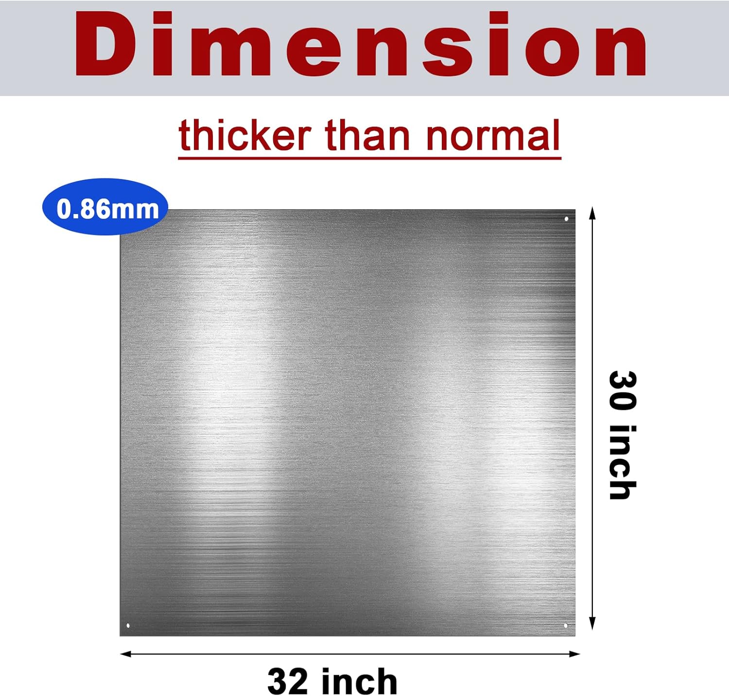 Reversible Stainless Steel Backsplash Behind Stove Metal BackSplash Panel Stainless Steel Cooking Backsplash Wall Panel for Kitchen Cooking Panel Pre Drilled Holes Matching Screws (32 x 30 Inch) 31.9"L x 29.9"W