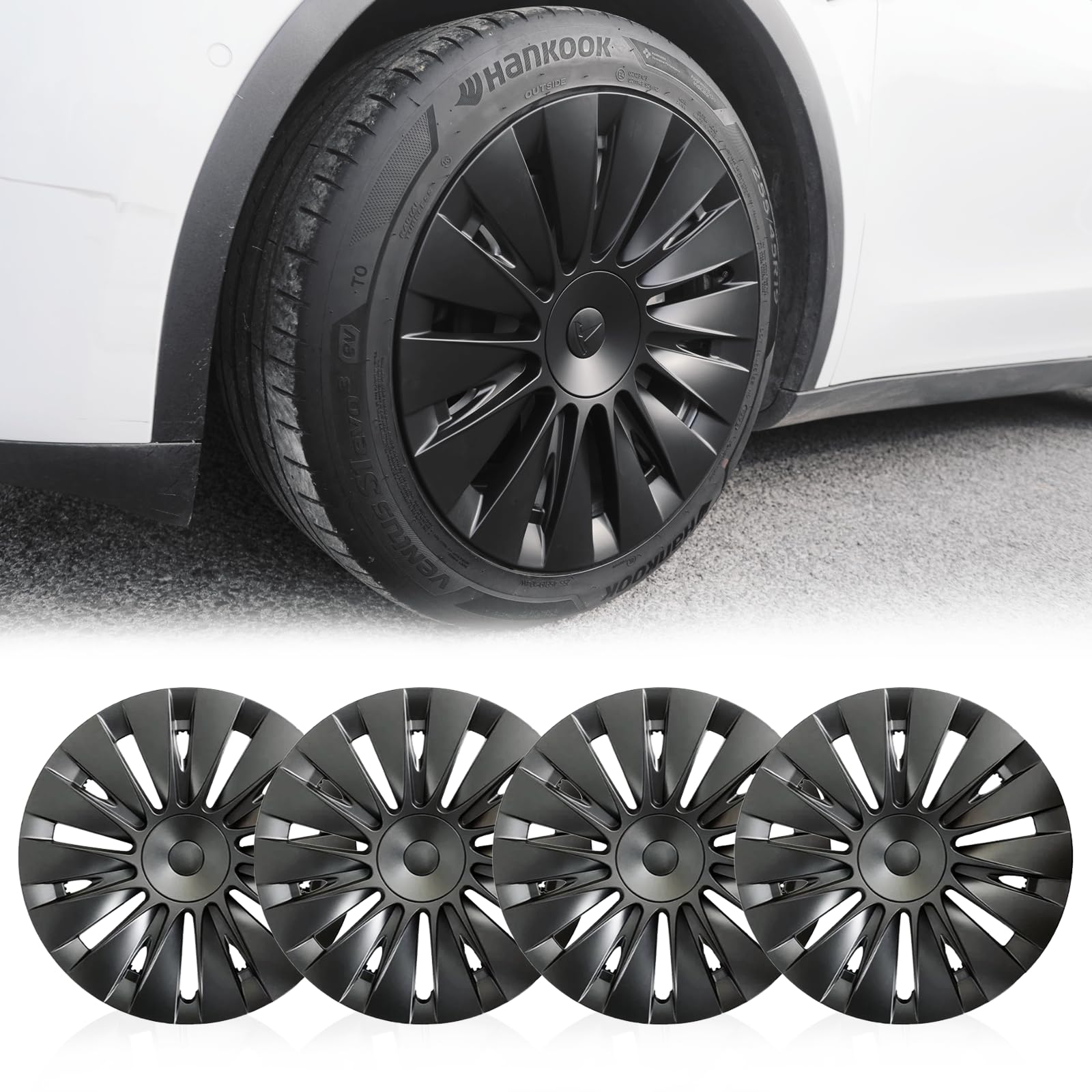 hubcaps for tesla model y wheel cover hub caps wheels rim covers replacement matte black tesla model y accessories 2024 2023 2022 2021