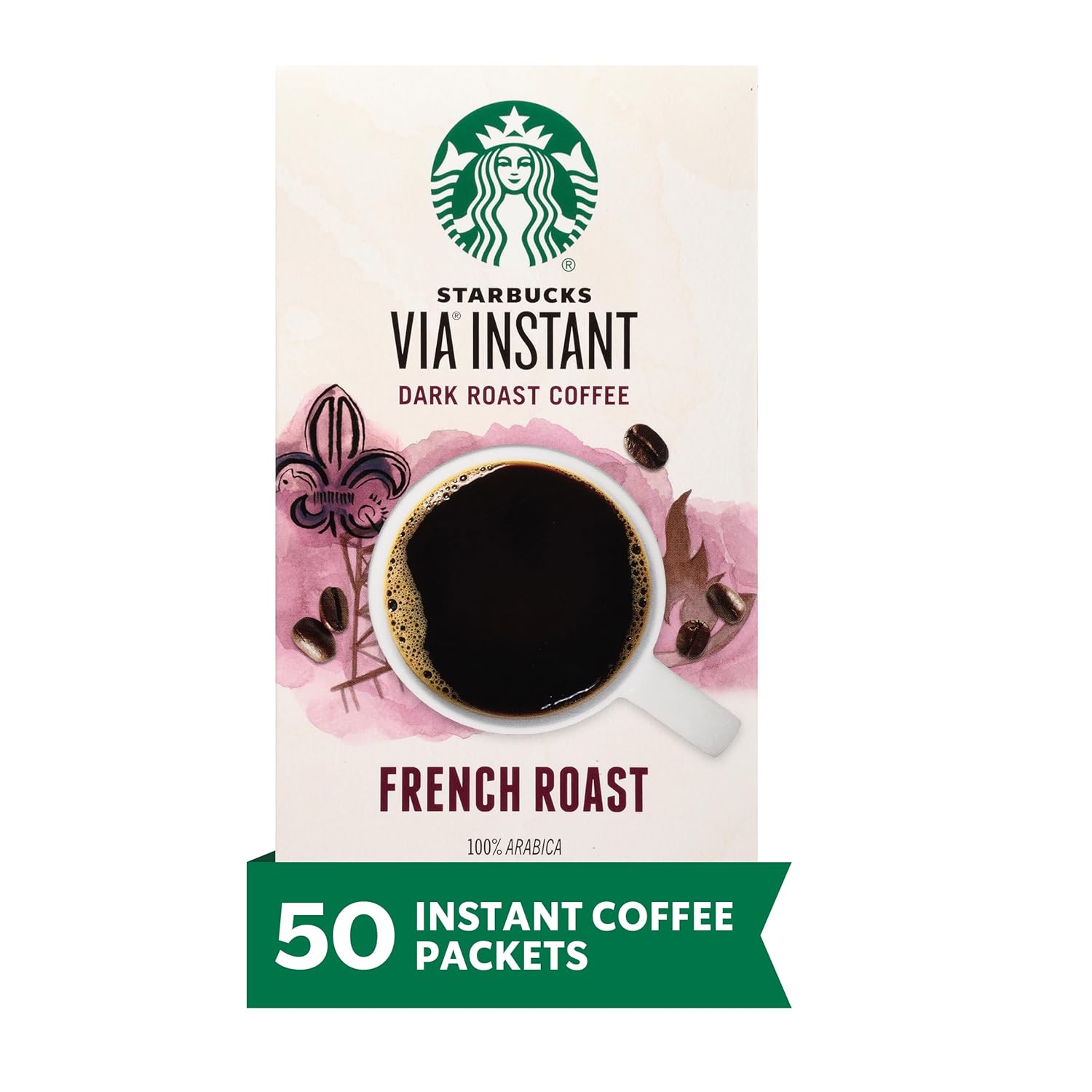 Starbucks VIA Instant Coffee Dark Roast Packets â€” Italian Roast â€” 100% Arabica, 8 Count (Pack of 2)