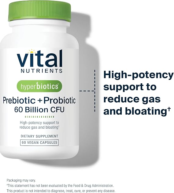 Vital Nutrients Prebiotic & Probiotic, 60 Vegan Capsules