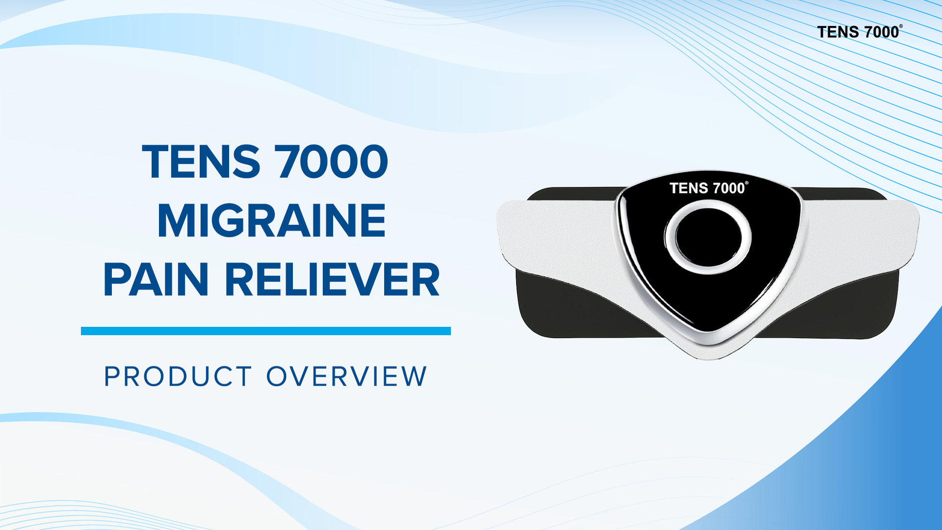TENS 7000 Migraine Relief Device, Migraine Relief Wearable for Migraines and Migraña, Drug-Free Pain Relief Product