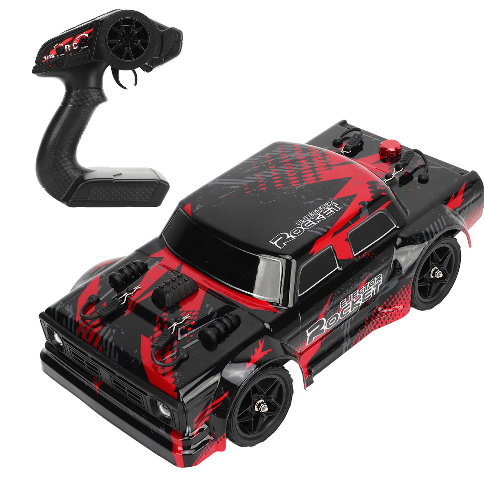 Samochód do driftingu RC, skala 1/16, 2,4 GHz 4WD, pilot zdalnego sterowania, 36 km/h, samochód RC o dużej prędkości, do ponad 6 rozrywek ze światłem LED