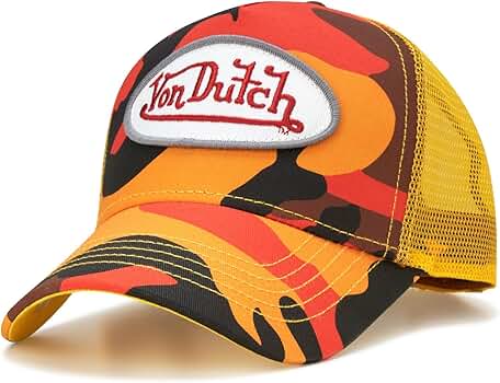 Von Dutch Monogram Trucker Cap - Retro Snapback Cap for Men