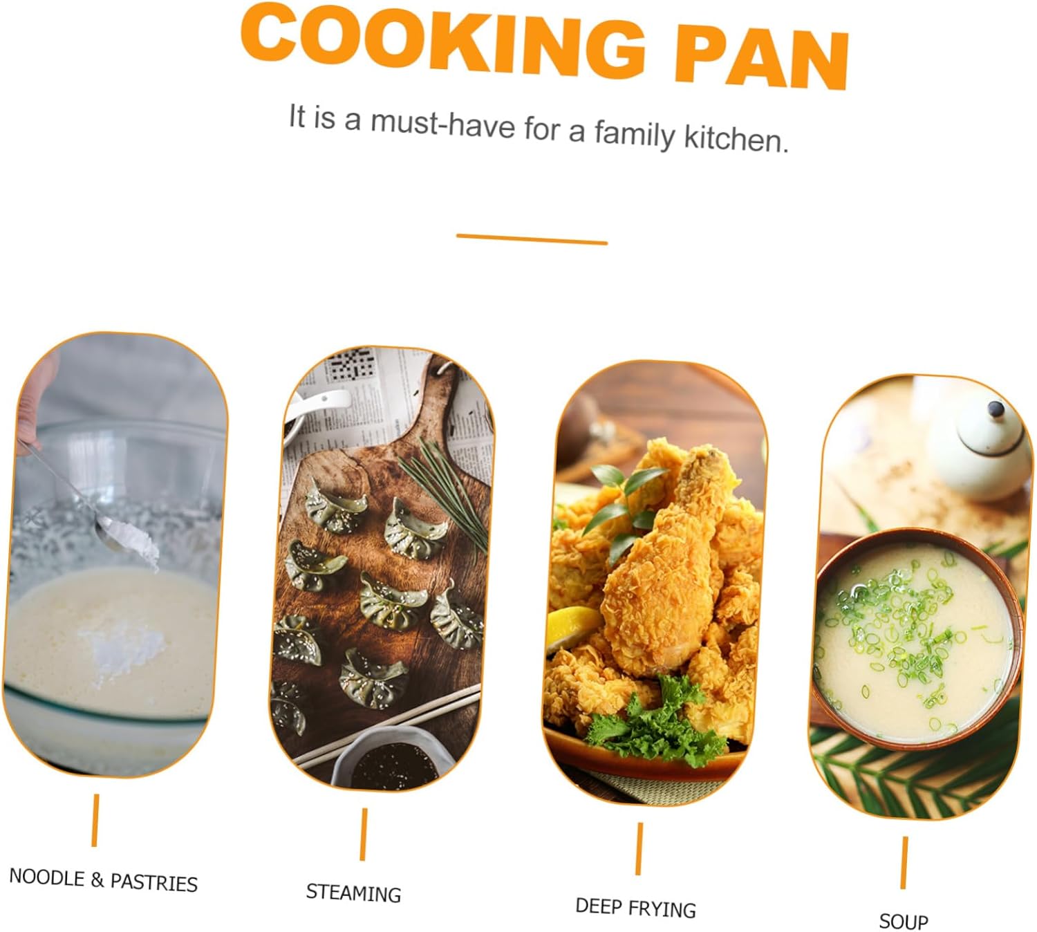 1pc Stainless Steel Wok for Gas Stove Single Handle Silver Wok Utensils Kitchen Cooking Pot