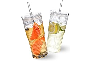 Crystal Clear Iced Coffee Tumbler with Ergonomic Design