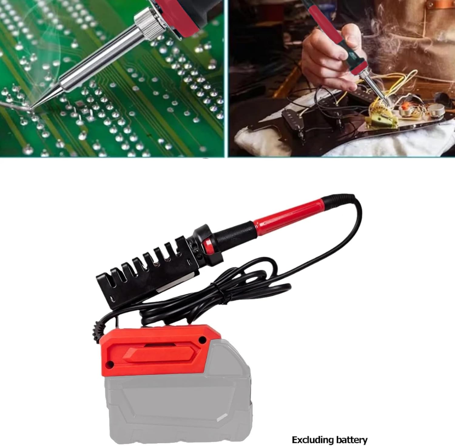 Cordless Soldering Iron Station Tool for Milwaukee 18V Battery, Portable Electric Fast Heating Up Soldering Iron Kit Temperature Adjustable for DIY, Appliance Repair (no Battery)