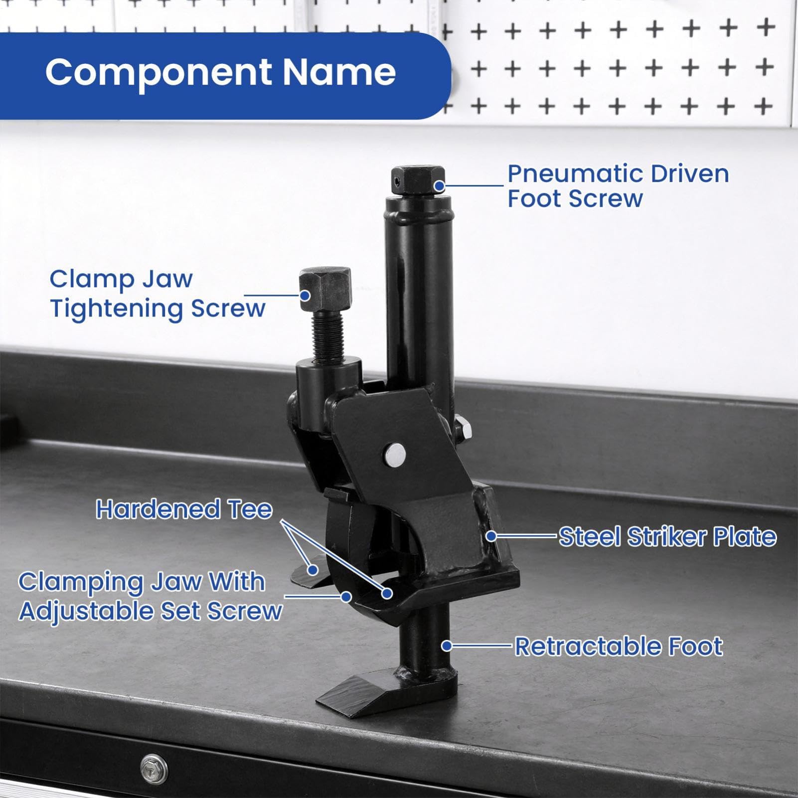 Smontagomme manuale, smontagomme portatile per ruote da 97-107 cm (38-42 pollici), strumento di riparazione pneumatici per carichi pesanti con sistema di leva, per auto, camion, trattore, ATV, black
