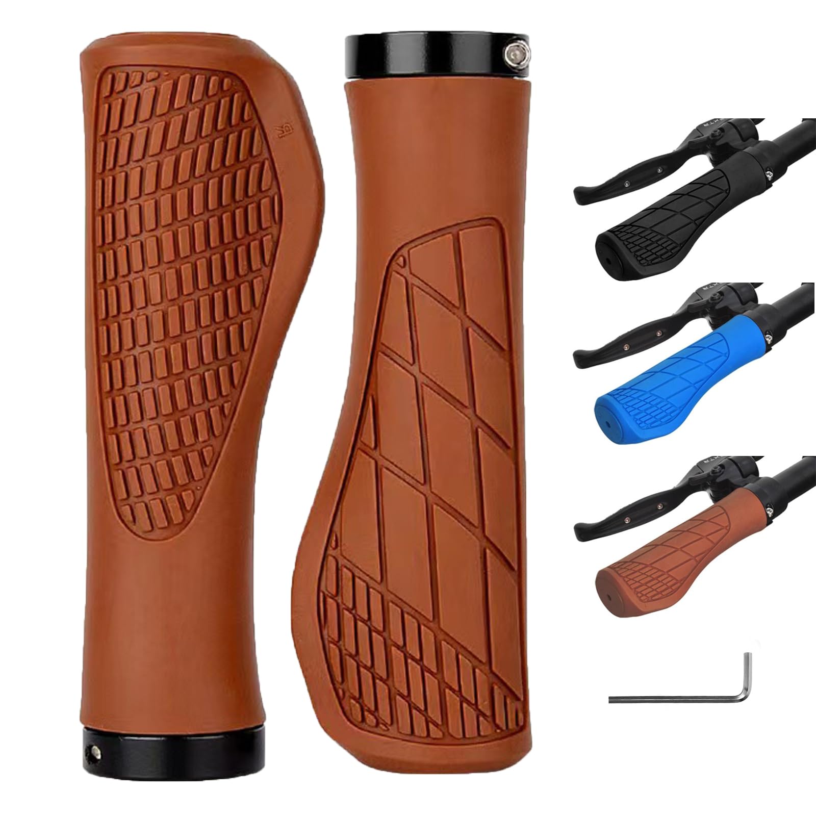 Bike Grips - Ergonomisch Handlebar Grips, Non-Slip Mountain Bike Grips for Most Bicycles