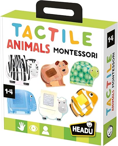 Headu Tactile Animals Montessori – Toddler Learning Activities Ages 1-4, Educational Sensory Toys for 1 2 3 4 Year Old Boys Girls, Montessori Baby Learning Toys for 1+ Year Old, Classroom Must Haves