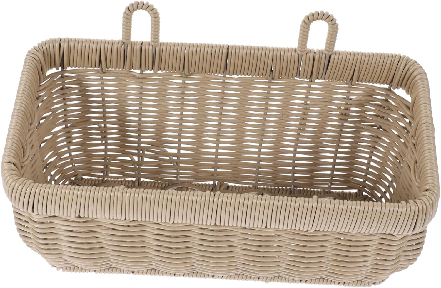 2pcs Woven Wall Hanging Basket Fruit Vegetable Flower Storage Holder for Kitchen Door Garden Garlic Ginger Fruit Bowl Sturdy Construction