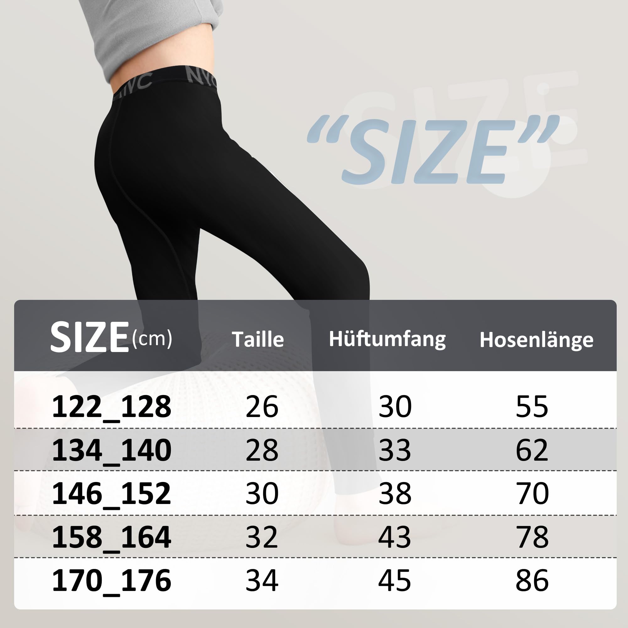 Uizuooy Pantalones de Compresión para Niños Leggings Tight Atletices Deportiva Negro Mallas de Pantalones Paquetes de 1/2 para Leggings Niños