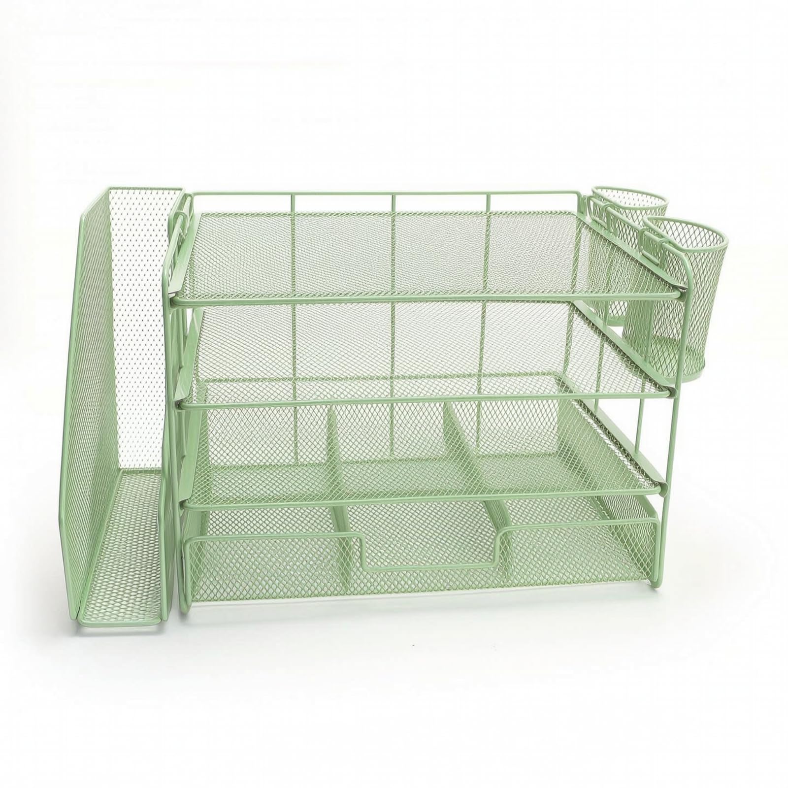 predolo Organizzatore in Filo Metallico con Scomparti Multistrato Scaffale da Tavolo con Scomparti Multipli Multiplo Portacorrispondenza per Studenti, Purple