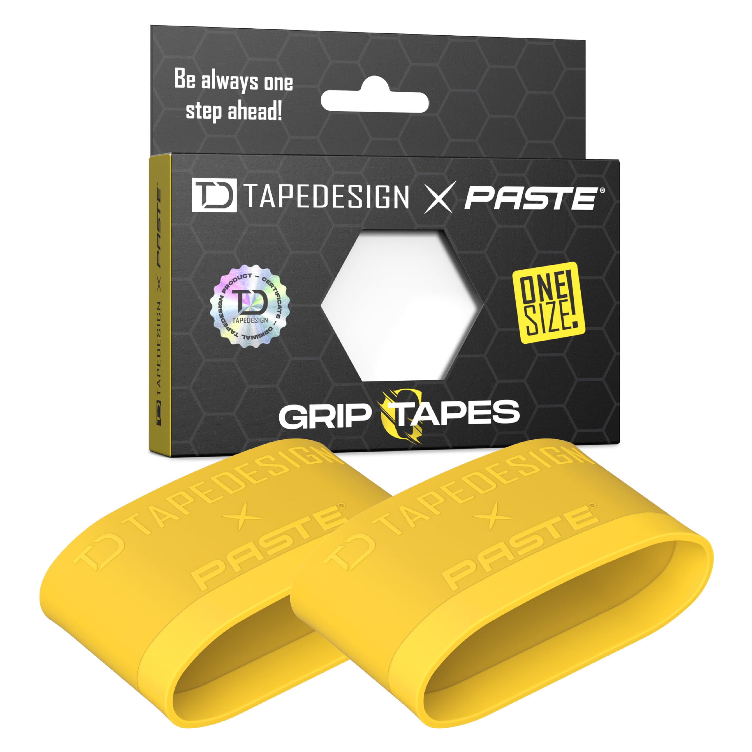 TAPEDESIGN Silicone Shin Pad Holder Grip Tapes Football Men Women Yellow - Football Socks Support Tape โ image 1
