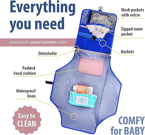 Miniatura 4 de Organizador de pañales para bebé con cambiadores portátiles, perfecto para cambiador de guardería, ducha de recién nacido o mudanza a habitación