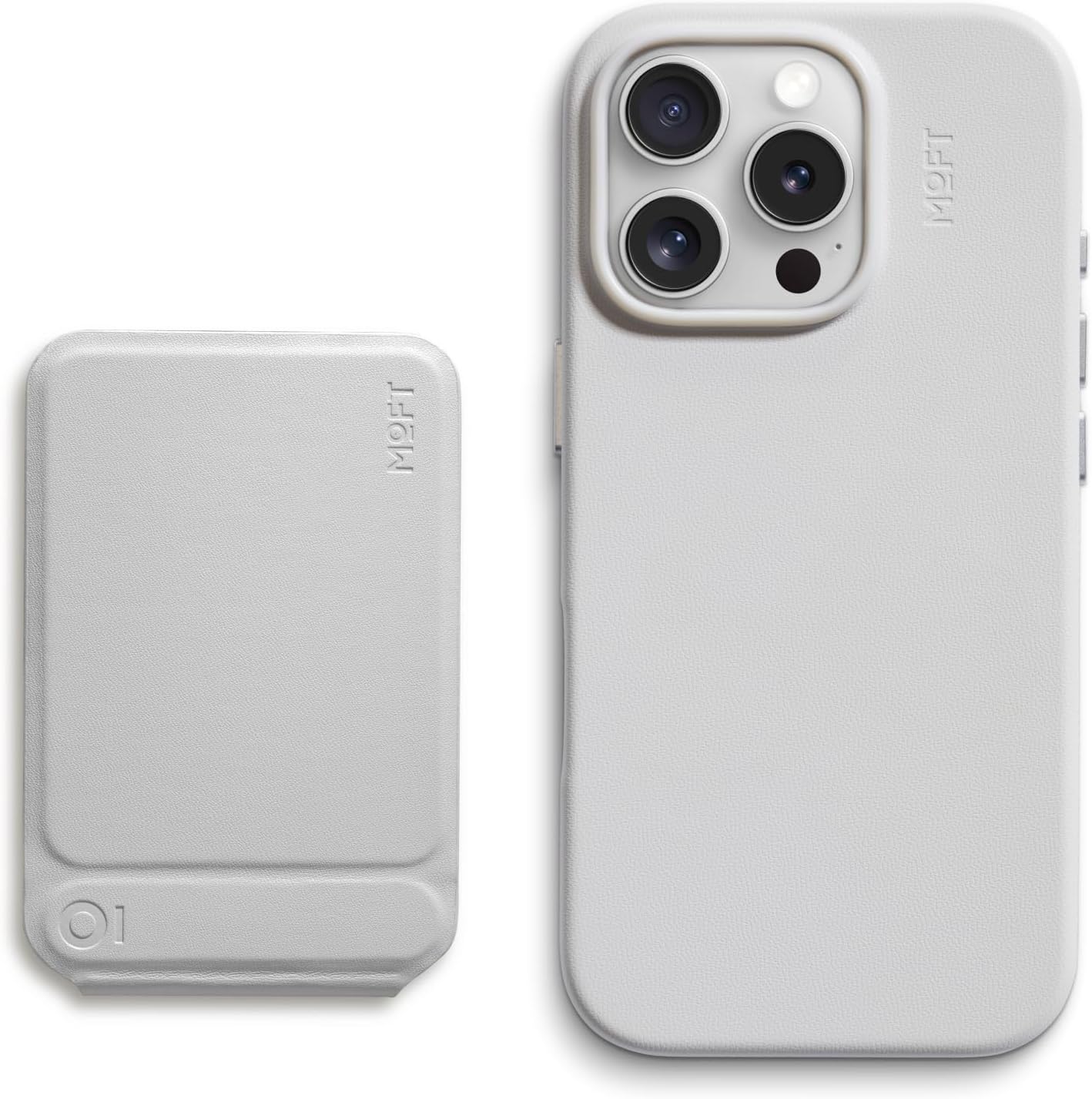 MOFT Phone Tripod Stand Misty Cove & Snap Case MOVAS™ Vegan Leather for iPhone 16Pro Misty Cove