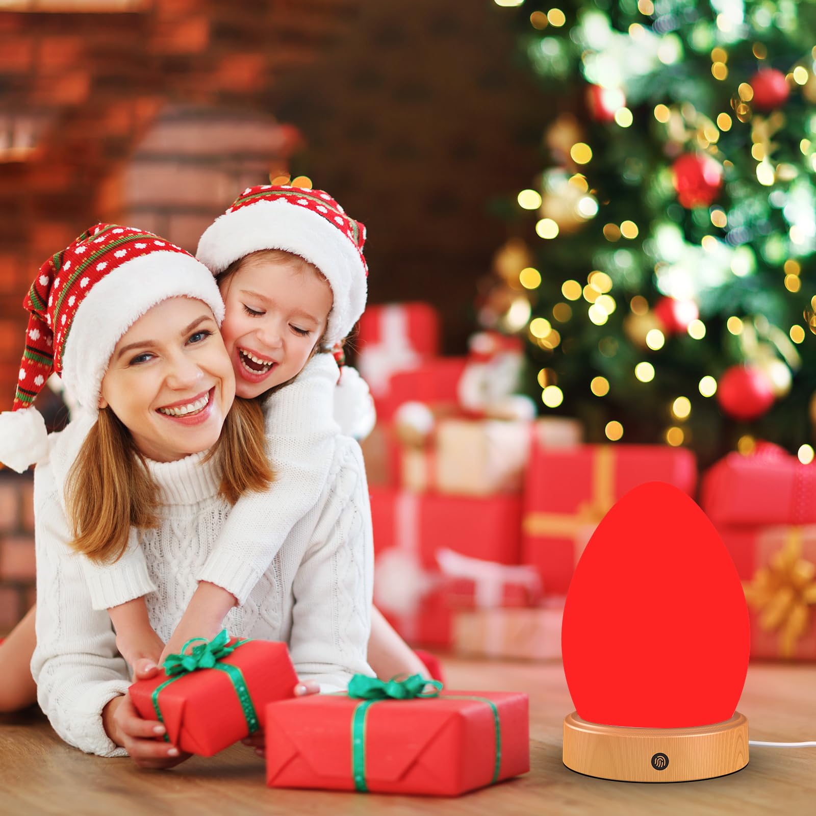 Lampada per terapia a luce rossa da 670 nm per sonno e relax, lampada solare da 10000 Lux con telecomando, doppia funzione di aiuto per il sonno e lampada solare, luce notturna a 4 colori per