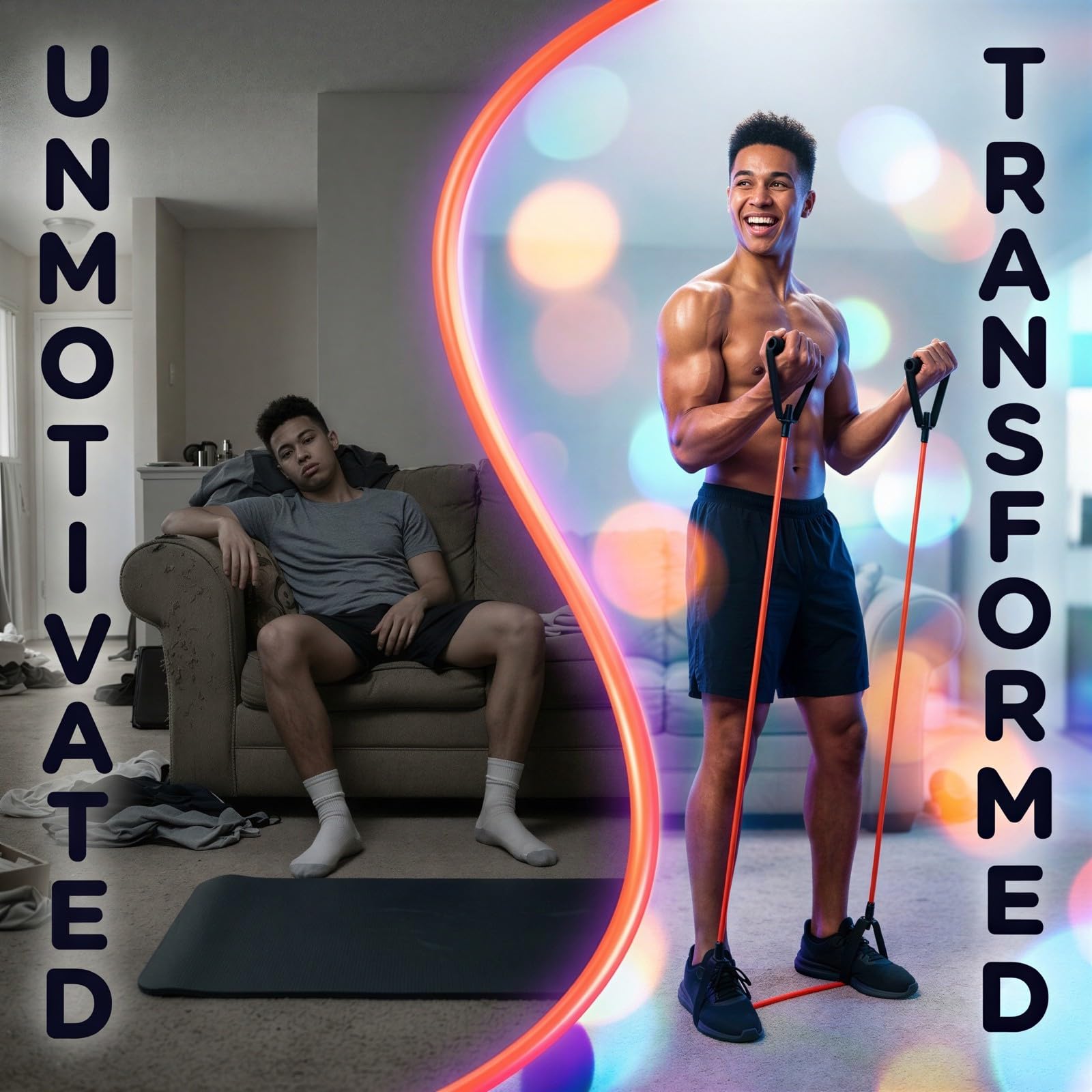 5 STK. Widerstandsbänder mit Griffen, Workout Tube Set 10 bis 30 lbs 4,5 bis 13,6 kg, elastische TPE Trainingsbänder für Home Gym, Fitness und Krafttraining