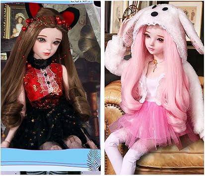 WANDIC Wig Hair, 10 Colors of 10 Pcs High-temperature Wire Curls Wig for Arts and Crafts, Doll Making, Costume Women