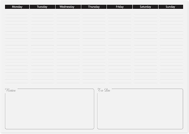 The Worcestershire Stationery Company A3 Days of The Week Vertical Desk Pad, White