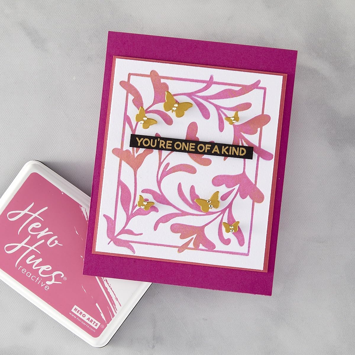 Hero Arts Decorative Flora Letterpress + Foil Press Plate, Metal