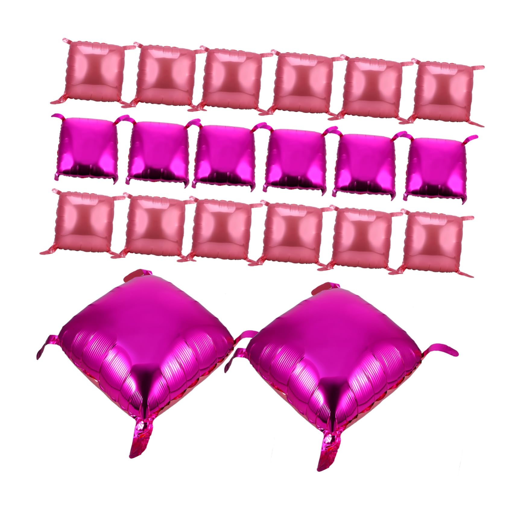HANABASS 50 Piezas Globos de Aluminio con Cinta para Fondo de Fiesta Globos Cuadrados Inflables Decoración de Fiestas para Shower