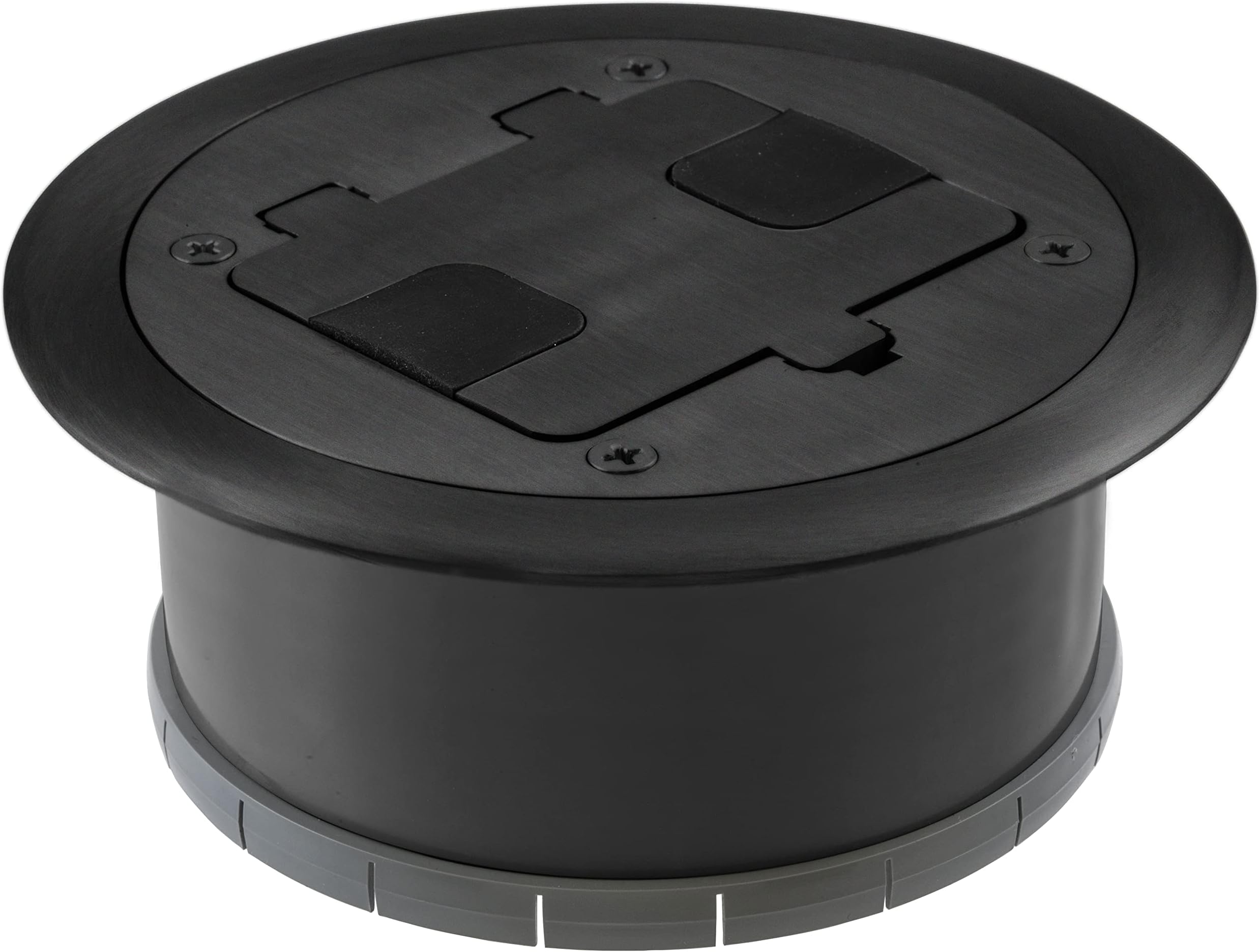 Black Single Gang Floor Box