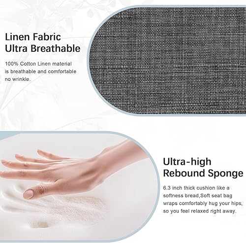 Miniatura 11 de Juego de 2 sillas decorativas con mesa, sillas de sala de estar con asiento suave y reposabrazos para sala de estar, dormitorio, sala de lectura,