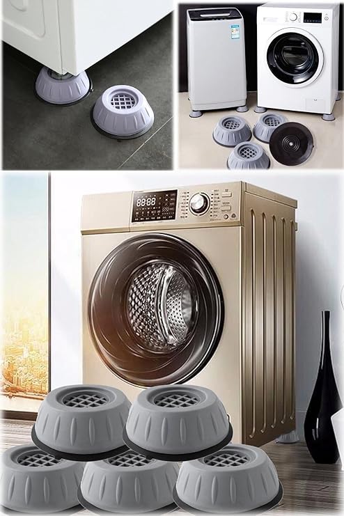 Gray Silicone Based Sound And Vibration Reducing Feet 4 Washing Machines And Dryers