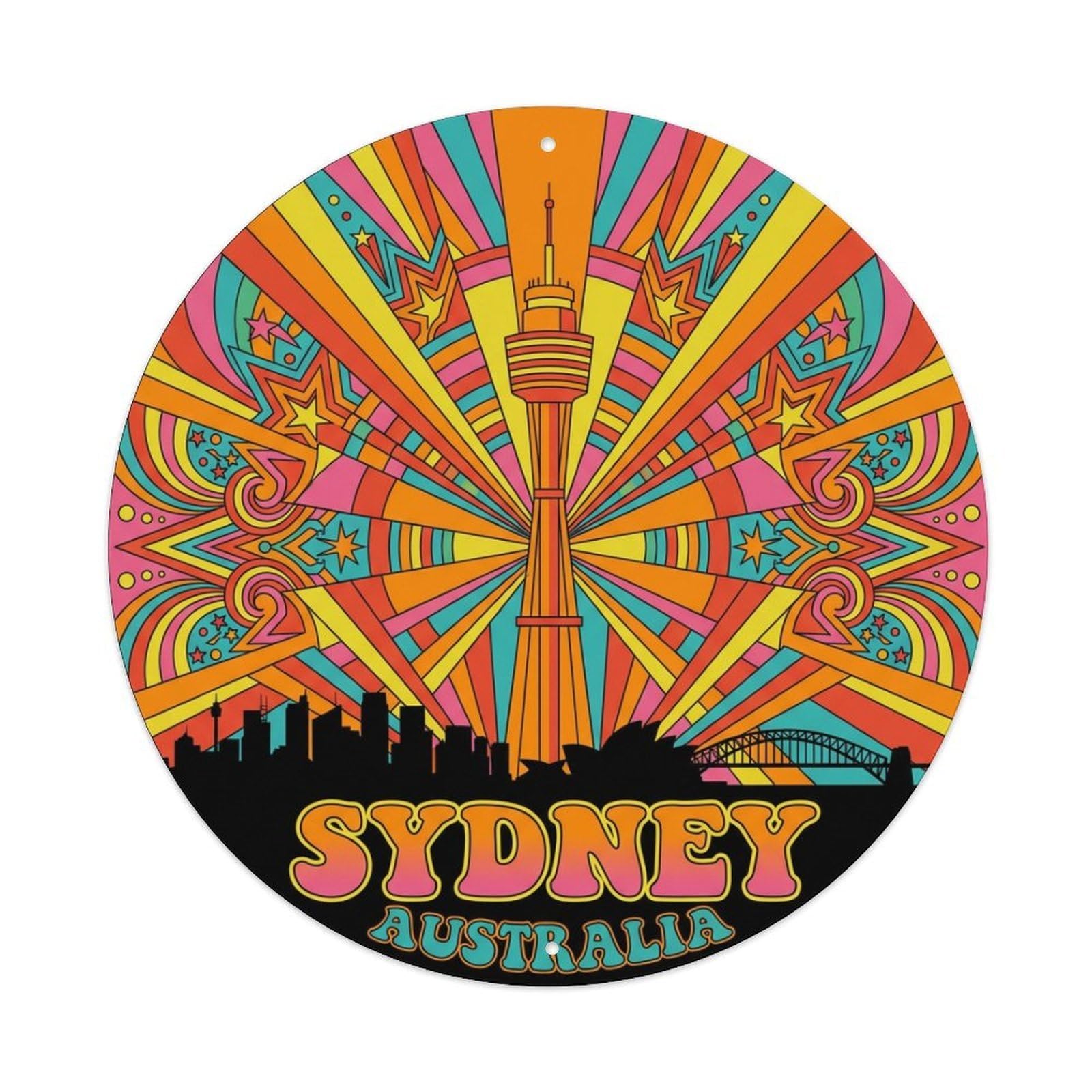 Vintage Travel Sydney Australia Radiance Metal Tin Sign