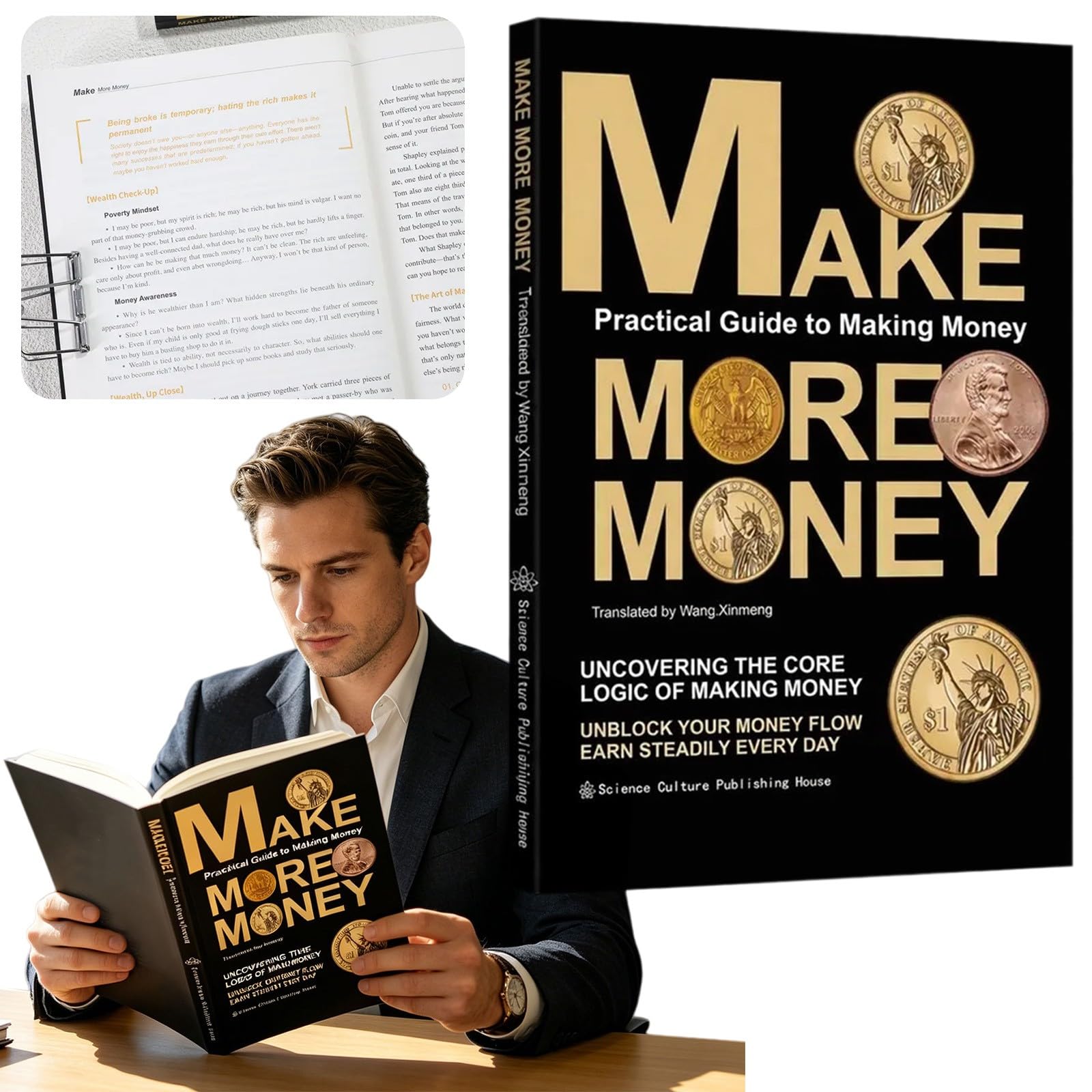 Make More Money, Wealth Mindset,Unlocking the Core Logic of Earning Daily Profits and Achieving Financial Independence,Rewire Your Brain for Abundance Psychology Of Wealth for Adult,Kids (1PC)