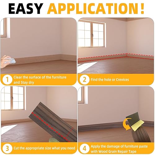 Miniatura 292 de GSCIT Club Bandas de borde de roble, rollo de 1 pulgada x 10 pies de bandas de borde de chapa - Cinta de madera real flexible previamente pegada