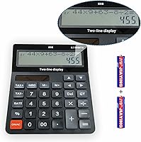 Vista 17 de CALCULADORA DE MESA CON BATERÍA DECKLIT - Pantalla LCD de 12 Dígitos Extra Grande de 5 Pulgadas, Botones Grandes Fáciles de Presionar, Pantalla Negro