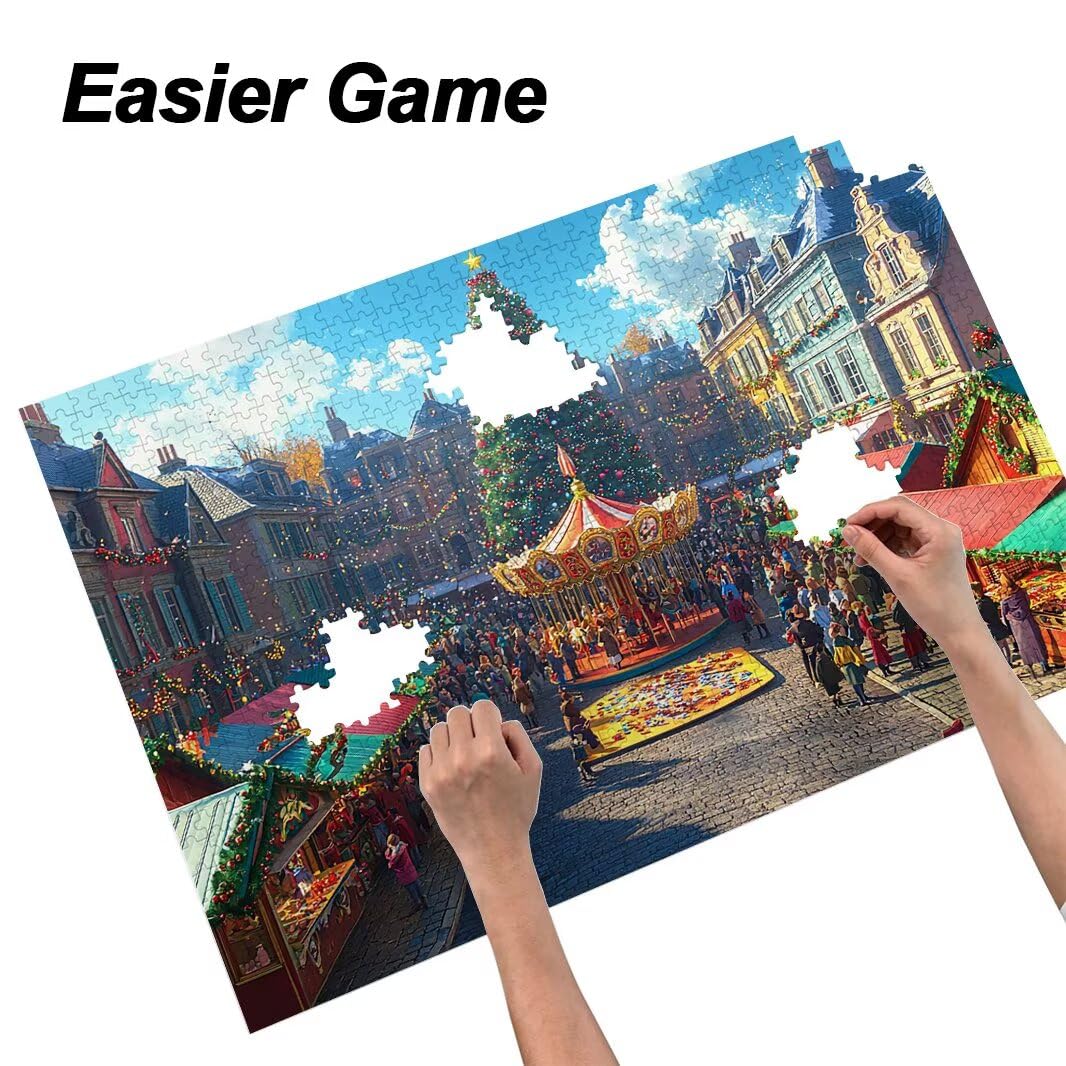 Puzzle 1000 elementów dla dorosłych, niemożliwe świąteczne puzzle dla
