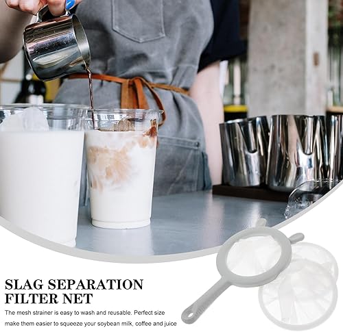 Miniatura 6 de Colador de malla ultra fina de cocina, 3 piezas, colador de malla fina con asa, herramienta de cocina para leche de soja, café, yogur, jugo, hoja de