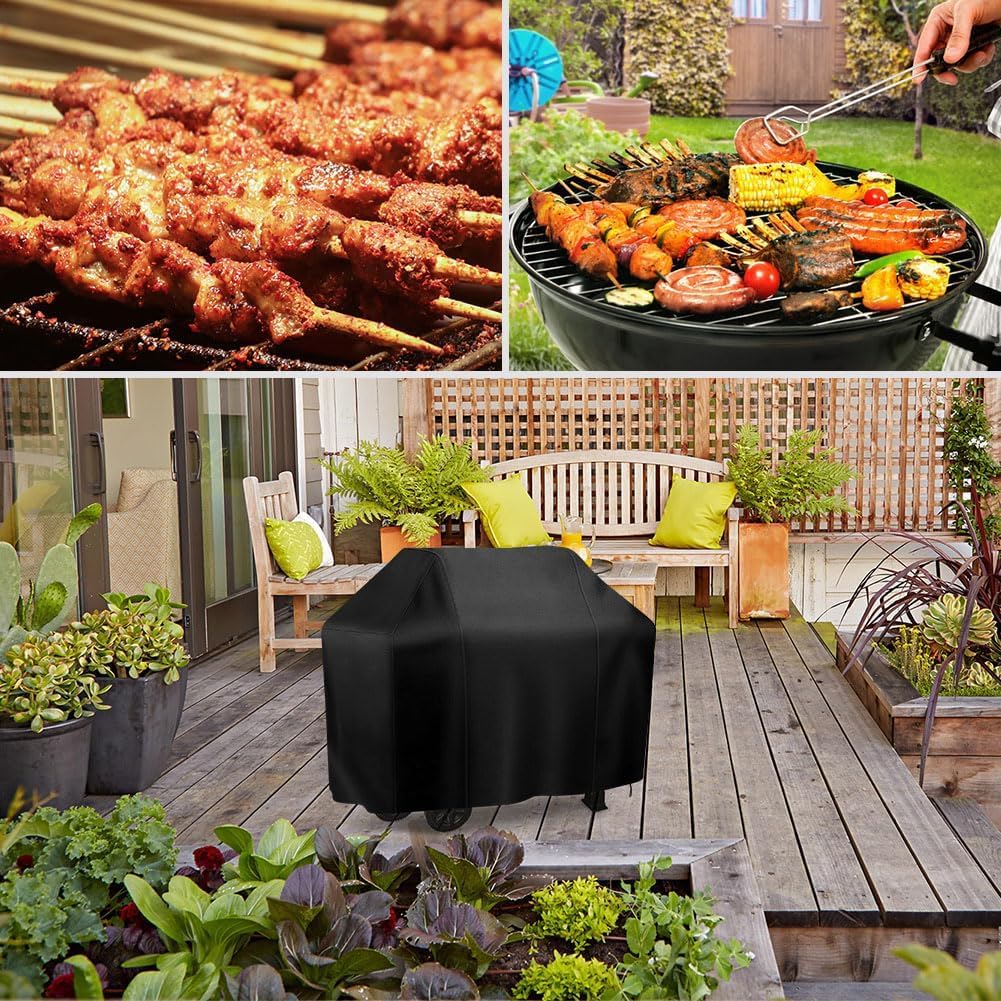 Cubierta para parrilla de 57 pulgadas, cubierta de gas para barbacoa resistente al agua, protección para todo tipo de clima, compatible con parrillas Weber Charbroil, Nexgrill Kenmore y más,