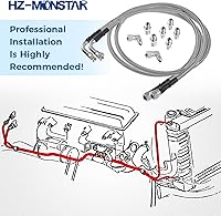 Vista 3 de 6AN - Kit de manguera de refrigeración de aceite fluido de transmisión de 52 pulgadas, líneas de refrigeración de transmisión TH350 compatibles