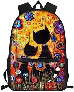 3D - Mochilas para niños, diseño de Caballo, Color marrón Couple Cat Talla única