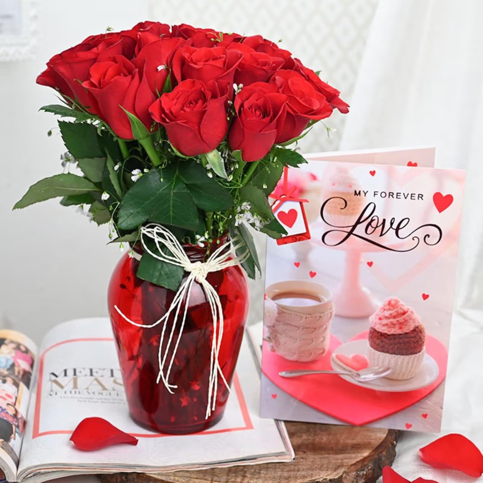 FlowerAura Fresh Live Flower Bouquet of 20 Red Roses Flowers In Glass Vase With Card For Birthday Gift, Anniversary Gift, Congratulations Gift & Gift For Special Occasions (Same Day Delivery) (B0BTMG4ZYS) Amazon Price History, Amazon Price Tracker