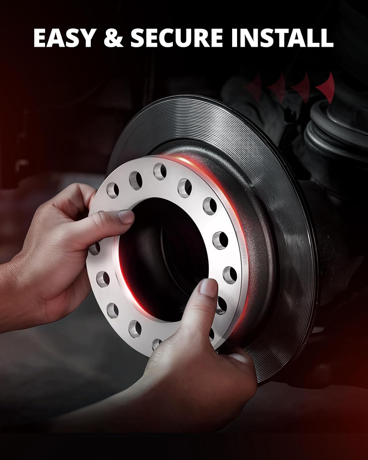EVIL ENERGY 8x180 / 8x165.1 / 8x170 Wheel Spacers Compatible with Ram 2500 3500, Ford F-250 F-350 12 mm Lug Centric Wheel Spacers 4 pcs with 127 Hub Bore, No Stud, Not Hubcentric Silver