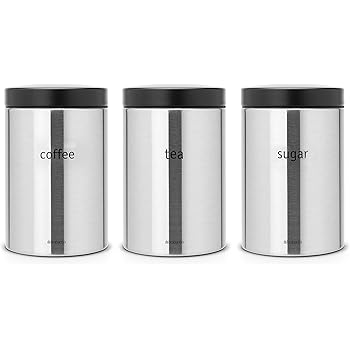 brabantia tea coffee and sugar canisters