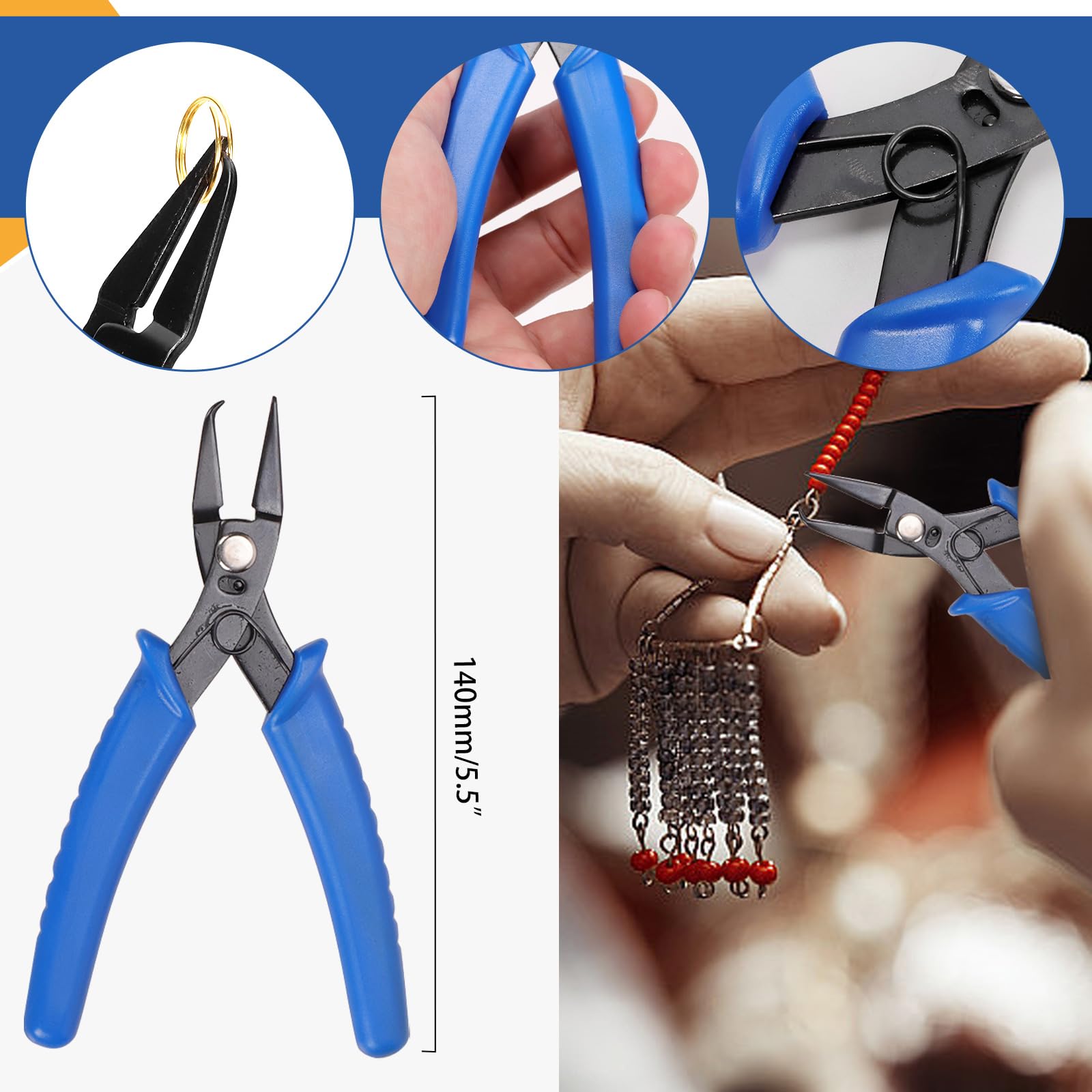 Glarks Kit 125 Pièces Bronze Fabrication Porte-Clés - Anneaux, Chaînes, Fermoirs Pour DIY Bijoux Et Artisanat
