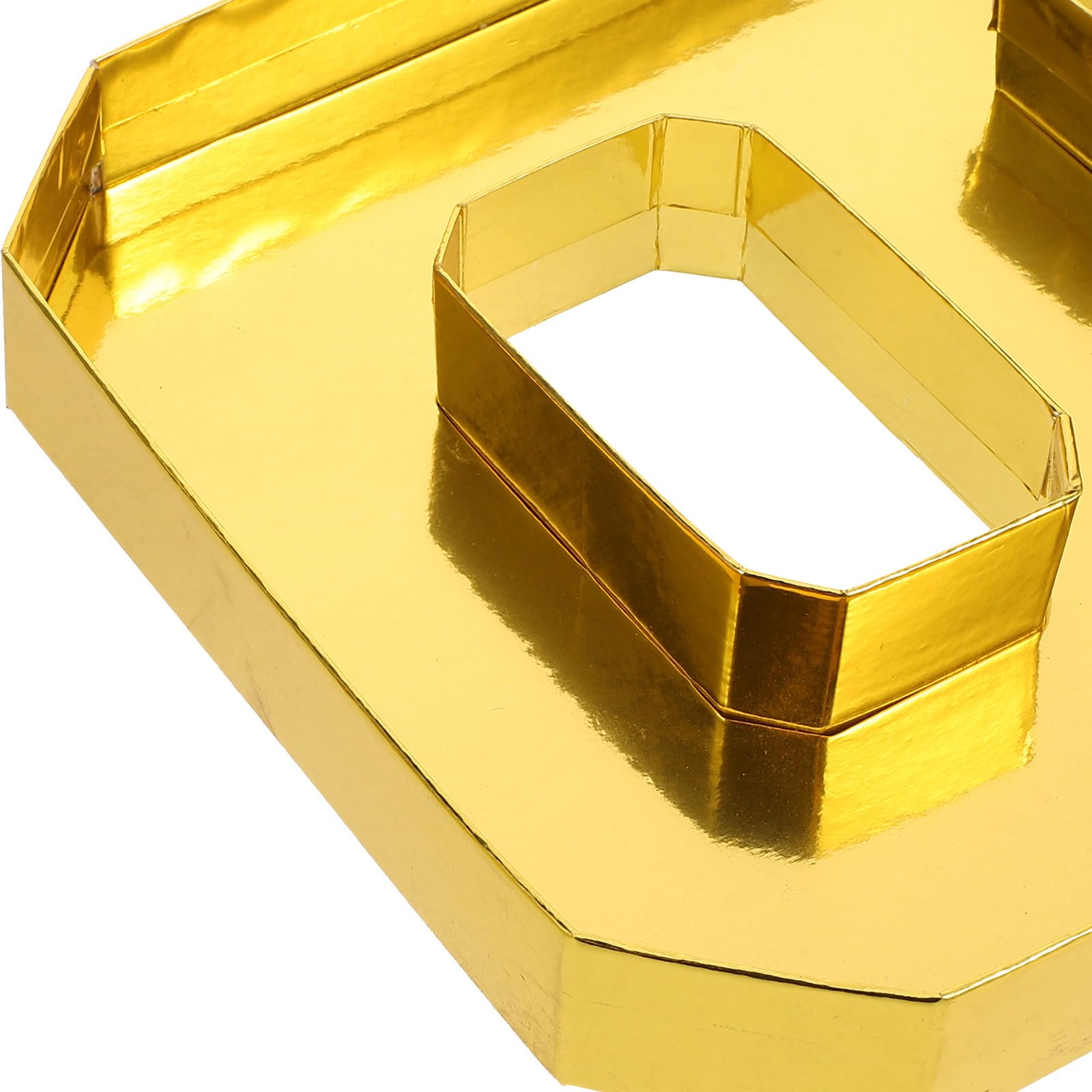 Mipcase Scatola Numero Riempibile in Cartone Oro per Snack e Dolci