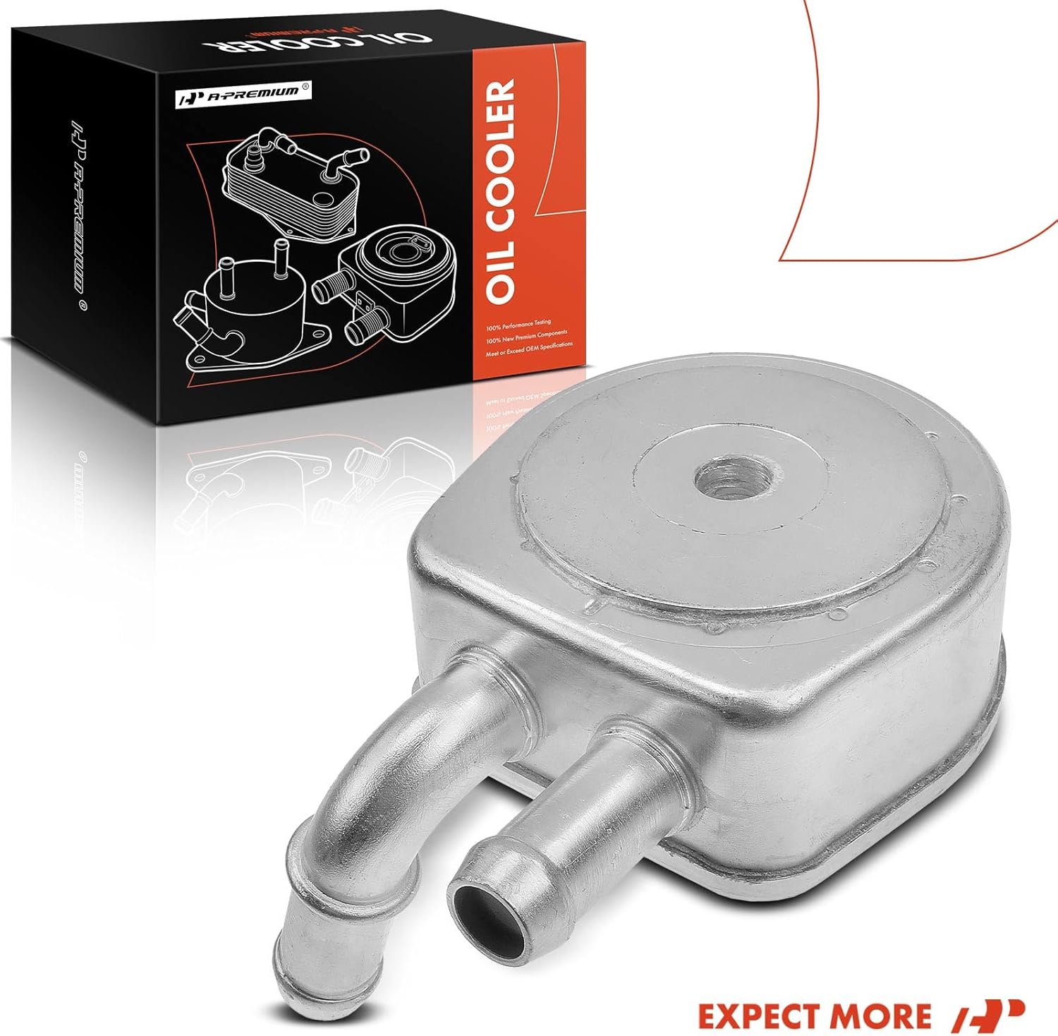 A-Premium Engine Oil Cooler with Gasket Compatible with 2010-2013 Mazda 3, 2008-2010/2012-2013 Mazda 5, 2010-2012 Mazda CX-7, 2.0L 2.3L 2.5L, Replaces# LF6W14700A, LFD714700