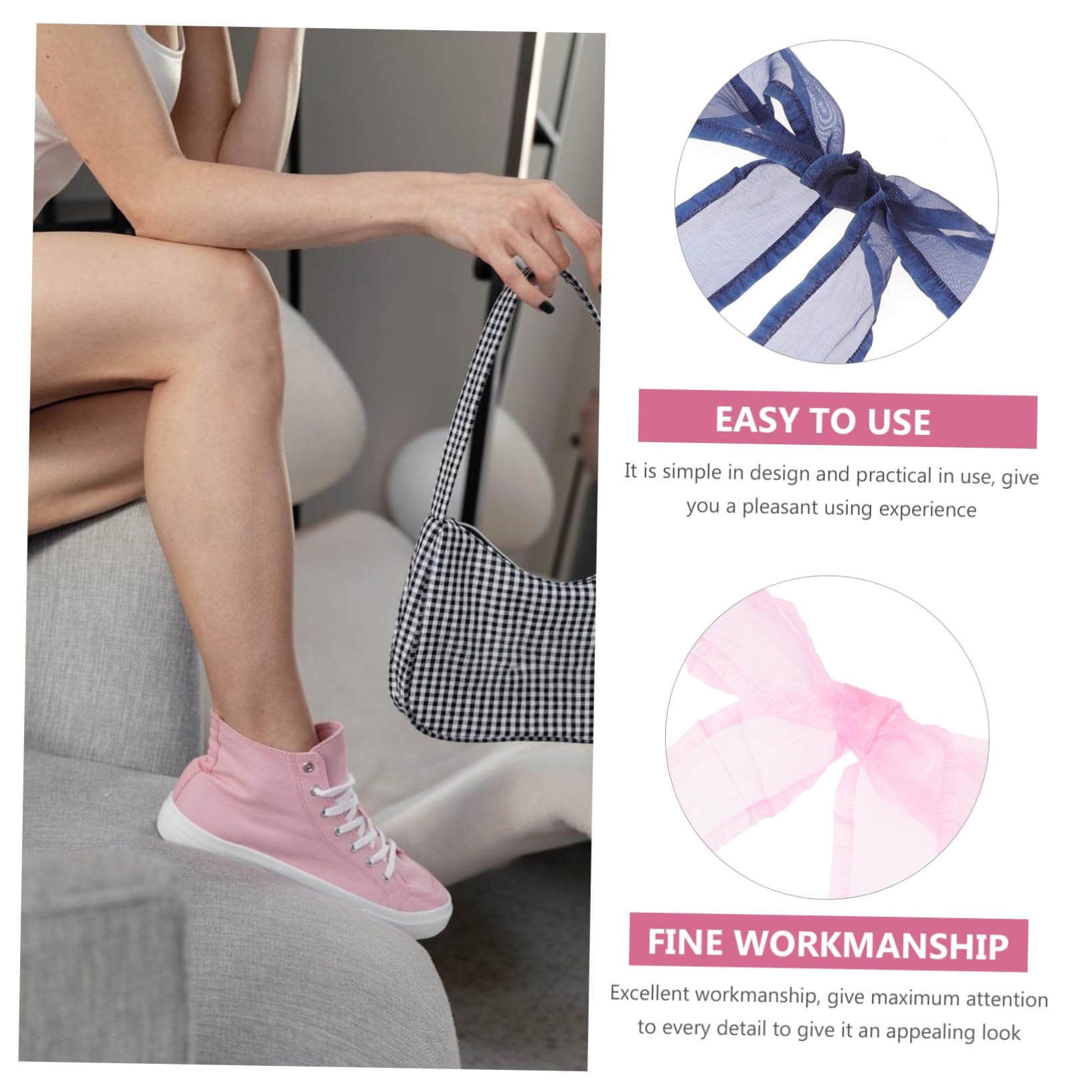 18pares Cordones De Chiffon Anchos Para Zapatillas Paquete De Profundo Lazos Decorativos Para Mujeres y Niñas