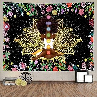Ine Ive African Chakra Tapestry African American Woman Zen Meditation Ta...
