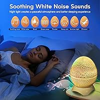 Vista 3 de Rossetta Proyector de galaxia, proyector de estrellas para dormitorio, luces nocturnas para habitación de niños con ruido blanco, altavoz Bluetooth