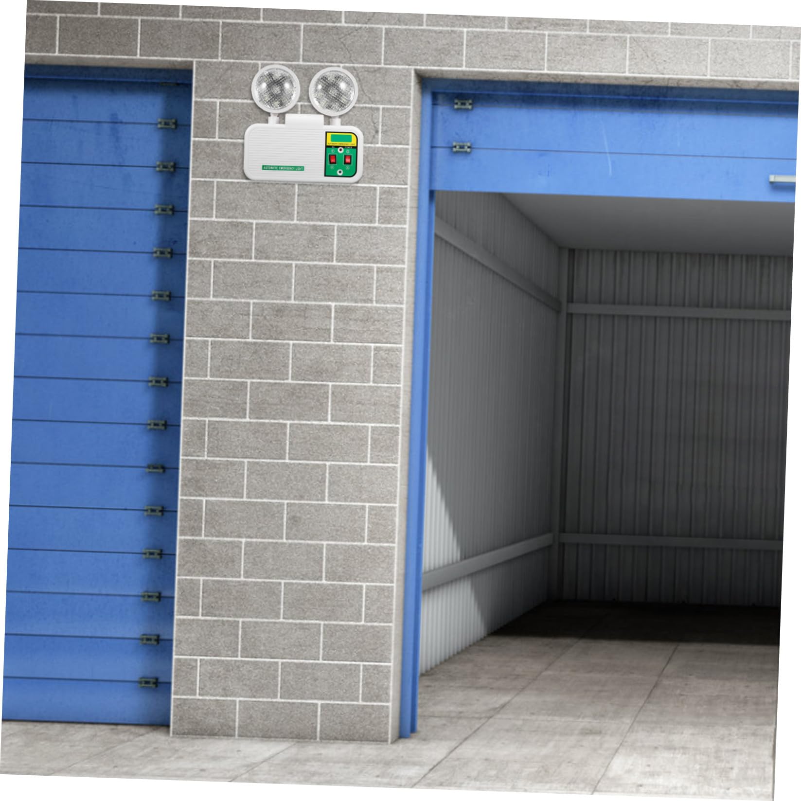 GLEAVI Iluminación de emergencia interior, foco LED doble de montaje en pared, lámpara de seguridad industrial de plástico para fábricas, oficinas, hoteles, escuelas, teatros y zonas de incendios.