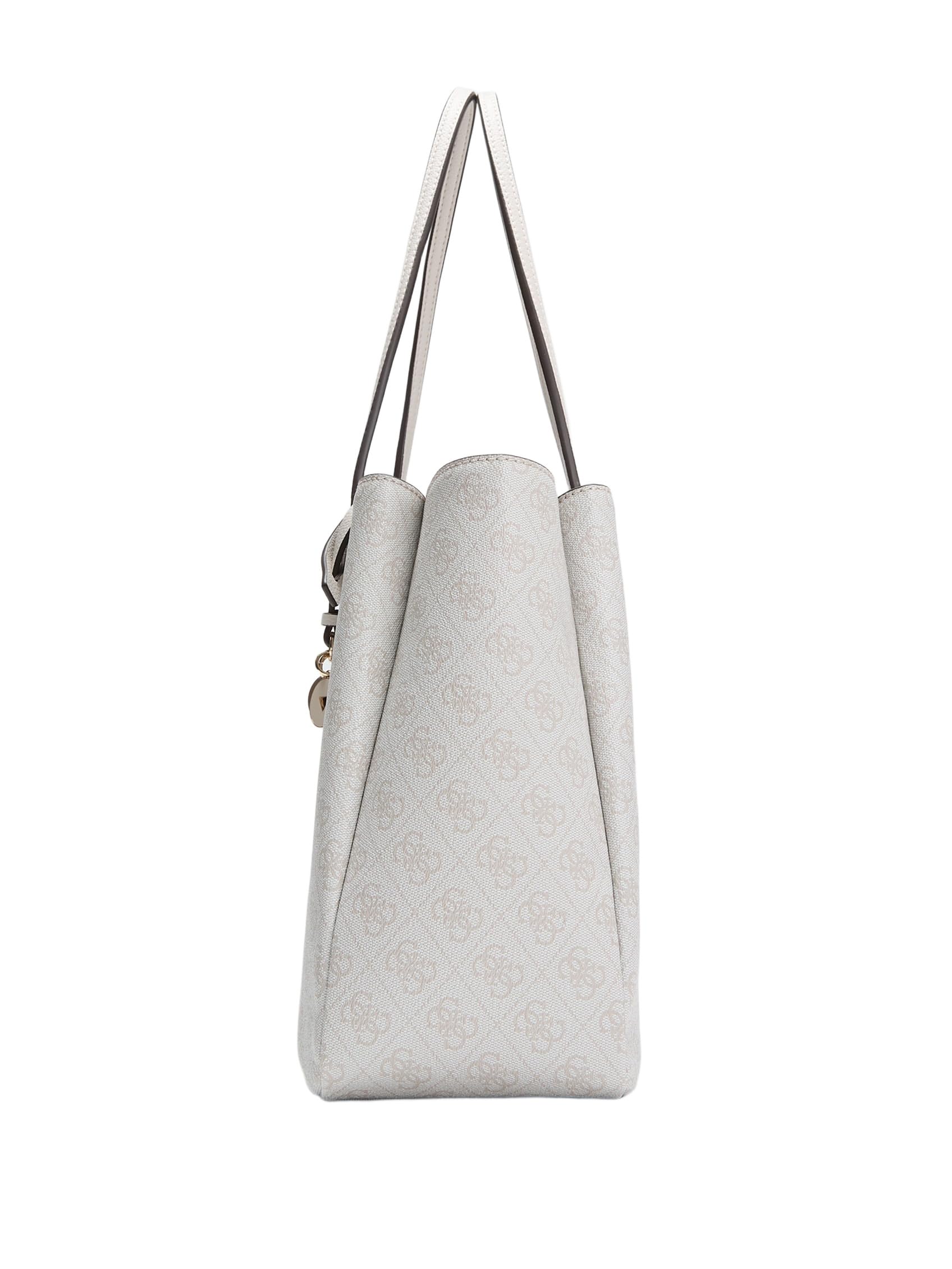 GUESS borsa a tracolla borsa da ufficio con scomparto per laptop Noelle II Tech Tote Bone Logo grigio chiaro