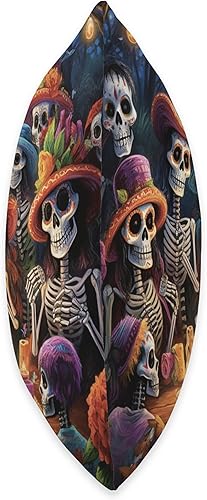 Miniatura 2 de Mexico Holiday Dia De Los Muertos Marigold Flowers La Catrina Women Dia De Los Muertos Latina Sugar Skull Throw Pillow, 18x18, Multicolor