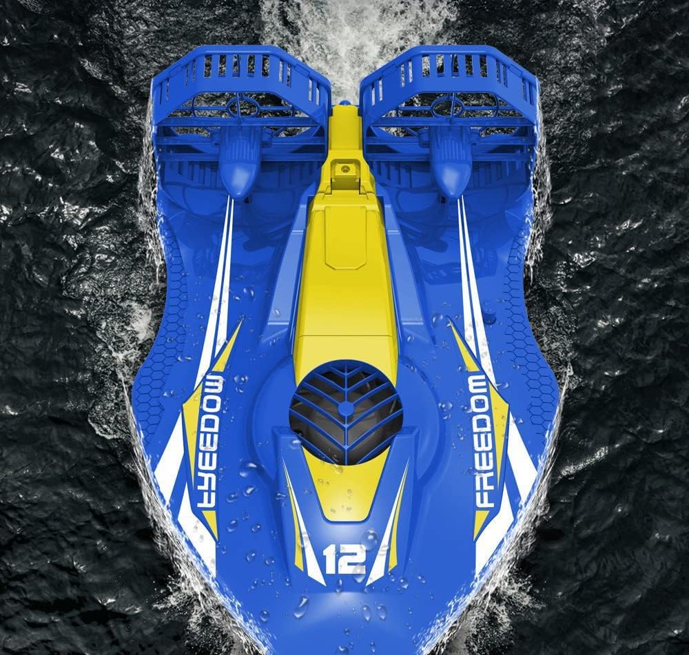 Hovercraft à distance Modèle aéroglisseur Eau Terre Glace Haute Vitesse Jouets